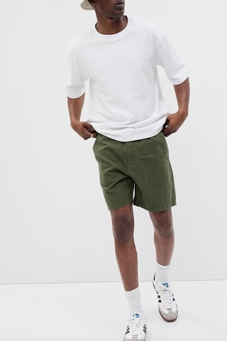 Shorts in lino - Kaki