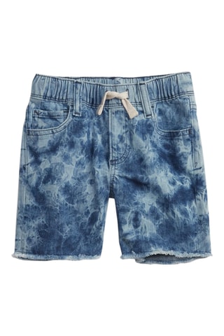 Shorts in jeans tye and dye - Indaco