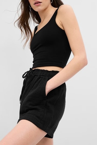 Shorts a vita alta - Nero