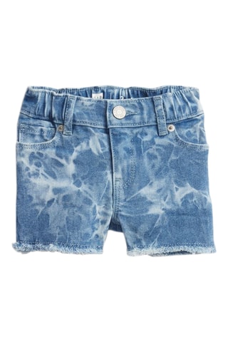 Shorts in jeans tie and dye - Blu