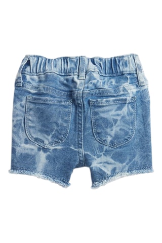 Shorts in jeans tie and dye - Blu