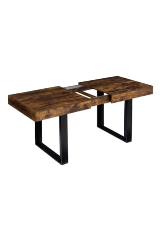 Tavolo allungabile Brixton - Effetto legno invecchiato e nero