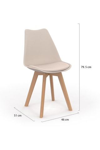 4 sedie Nordia - Beige e neutro