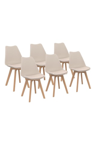 6 sedie Nordia - Beige