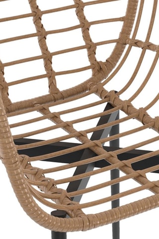 2 poltrone Cuba - Effetto rattan e nero