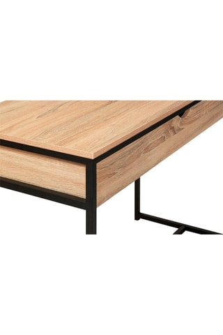 Scrivania 1 cassetto Manufacture - Effetto legno e nero