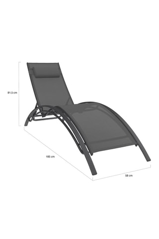 2 sedie a sdraio inclinabili Havana - 185 x 58 x 81,5 cm