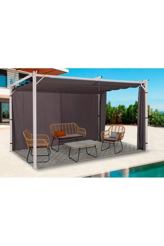 Tenda e asta per pergola - Grigio