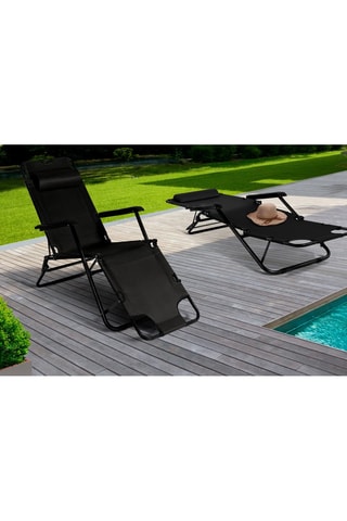 2 poltrone da giardino Relax - 145 x 61 x 86 cm / 178 x 61 x 33 cm