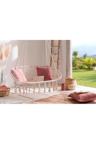 Panca appesa in macramé - 130 x 75 x  110 cm