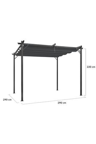 Pergola con tetto retrattile Marina - 9 m² - Antracite