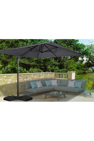 Ombrellone 360° quadrato con custodia - Acciaio - 300 x 300 x 270 cm