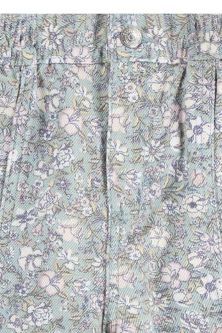 Pantalon wide legs - Blanc, bleu et vert