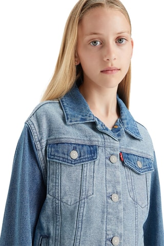 Veste en jean - Rouge et bleu