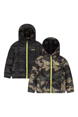 Blouson réversible à capuche - Noir