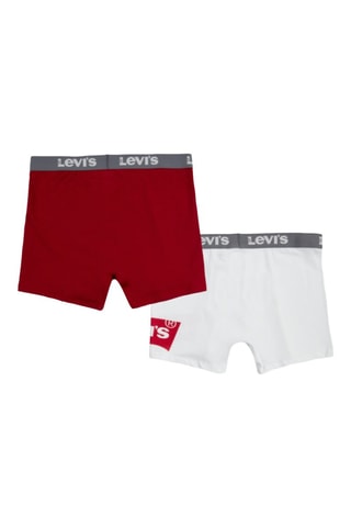 2 boxers - Blanc et rouge
