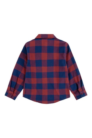 Chemise - Rouge brique et bleu roi