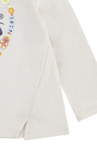 T-shirt - Blanc, bleu, vert et orange