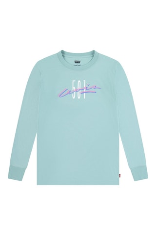 T-shirt en coton biologique - Blanc, bleu, violet et rose