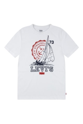 T-shirt - Blanc et bleu