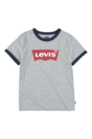 T-shirt - Blanc, rouge, bleu et gris
