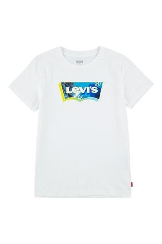 T-shirt - Blanc, noir, bleu et jaune