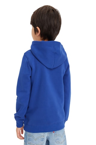 Sweat à capuche en coton biologique - Bleu