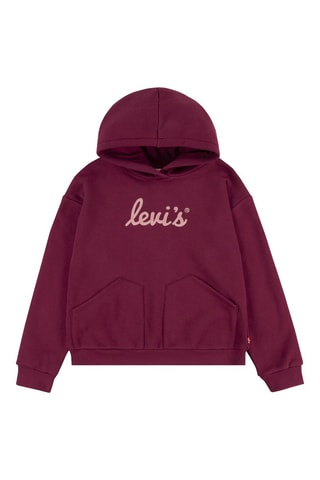 Sweat à capuche en coton biologique - Rouge