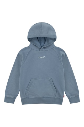 Sweat à capuche en coton biologique - Bleu