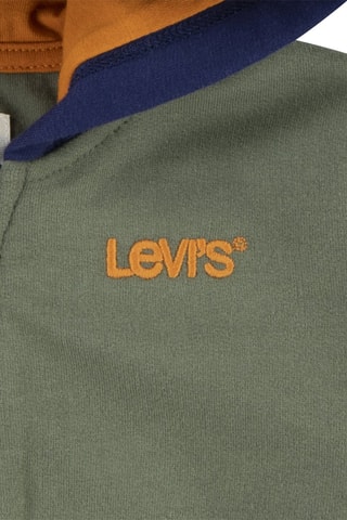 Combinaison à capuche en coton biologique - Bleu, vert et orange