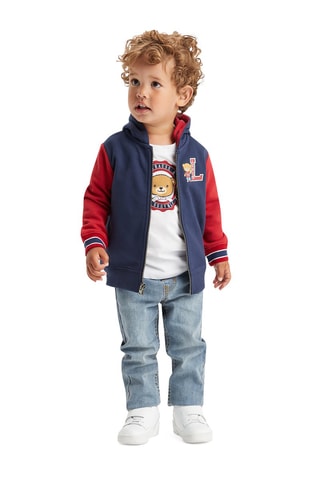 Ensemble 3 pièces - Blanc, beige, rouge et bleu