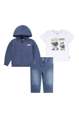 Ensemble 3 pièces - Blanc et bleu