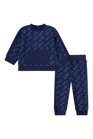 Sweat et jogging en coton biologique - Rouge et bleu