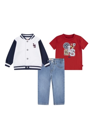 Ensemble 3 pièces - blanc et rouge