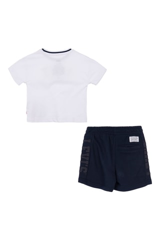 T-shirt et short - Blanc et bleu