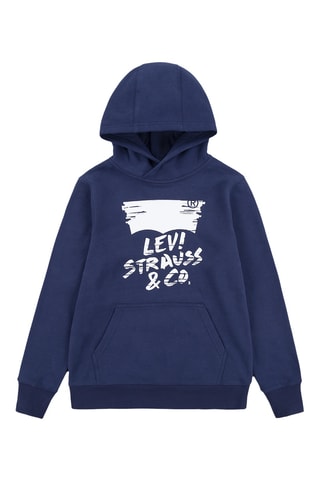 Sweat à capuche en coton biologique - Bleu marine