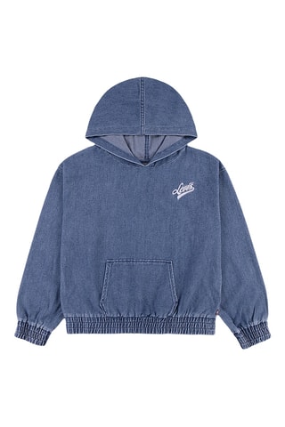 Sweat à capuche en jean - Bleu clair