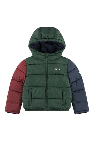 Doudoune à capuche - Vert foncé et bleu marine