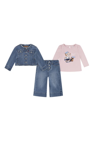 Ensemble 3 pièces - Rose poudré et bleu