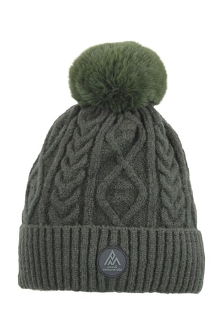 Bonnet polaire à pompon Montchat - Kaki