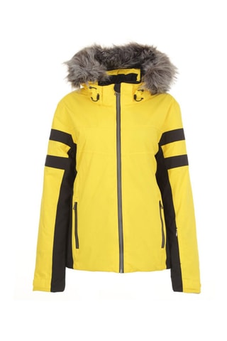Blouson de ski à capuche Ancelle - Jaune et noir