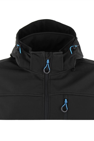 Manteau à capuche Softshell Claudio - Noir