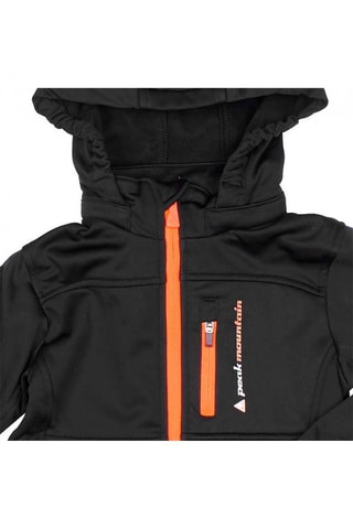 Coupe-vent Softshell Ecanne - Noir et orange