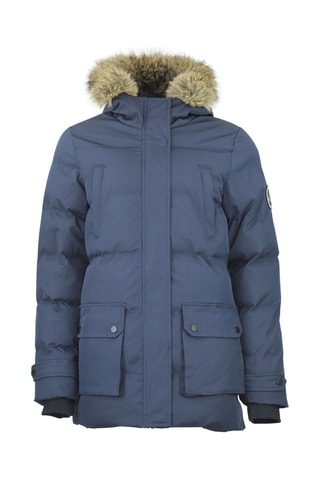 Parca com capuz Anabel - Azul-marinho