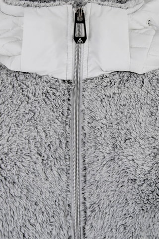 Veste bi-matière Amarant - Blanc et gris