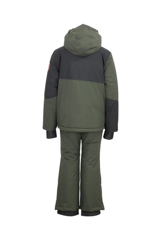 Veste à capuche et pantalon de ski Ecardio - Kaki et noir