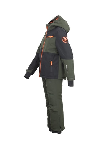 Veste à capuche et pantalon de ski Ecardio - Kaki et noir