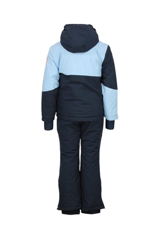 Veste à capuche et pantalon de ski Ecardio - Bleu et orange