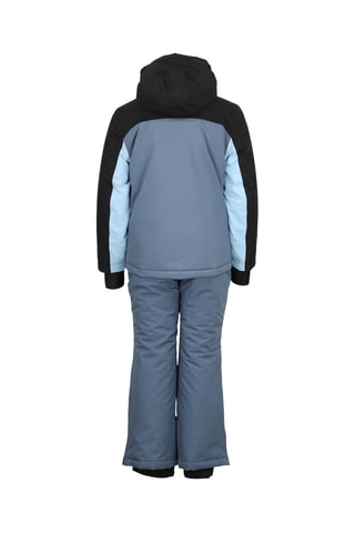 Veste à capuche et pantalon de ski Ecerome - Noir et bleu cobalt