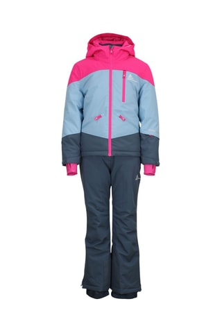 Casaco com capuz e calças de esqui Facorse - Azul-celeste e fúcsia